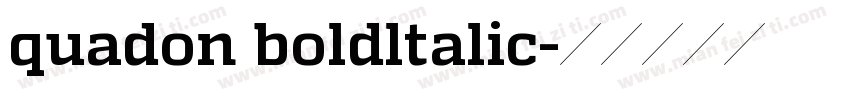 quadon boldltalic字体转换
